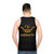 Dachshund dog printed on a white unisex tank top - men back