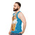 Unisex tank top with "Adam Likes A Big Beer" bear design - men side