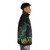 Xenomorph puffer jacket with detailed alien creature design - men side right