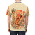 Vibrant t-shirt design featuring a hot dog inspired cartoon character in a retro anime style illustration - men back