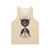 Unisex space-themed tank top with galaxy and planetary design