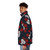 Betta fish and poppy flower puffer jacket - men side left