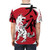 Sumi e style illustration of a wolf in a natural landscape on a t-shirt - men back