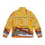 Retro Soul Train Puffer Jacket with Reggae, Ska and Punk Influences - Back