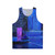 Trippy night waterfall astronaut unisex tank top