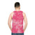 Colorful abstract design unisex tank top - men back