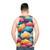 Colorful abstract cloud pattern unisex tank top - men back