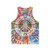 Retro tie dye peace sign psychedelic design unisex tank top - Back