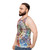 Retro tie dye peace sign psychedelic design unisex tank top - men side