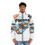Classic Ford GT40 Puffer Jacket with Motorsports Racing and Vintage Sports Car Design - men front