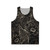 Koi fish and floral design unisex tank top