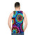 Colorful tie dye unisex tank top - men back