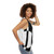 Retro 60s Op Art Black and White Unisex Tank Top - women side