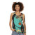 Unisex tank top with psychedelic, spiritual, and mystical design - women