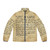 Beowulf inspired puffer jacket with lines from the Old English poem
