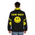New Beat Tsob Puffer Jacket featuring Belgian techno and acid house music design - men back