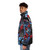 Ben Reilly Scarlet Spider wearing a puffer jacket, a superhero from the Spider-Verse - men side left
