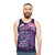 Retro gaming machine unisex tank top with neon pixel art design - men