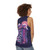 Retro gaming machine unisex tank top with neon pixel art design - women back