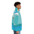 Below Sea Level Puffer Jacket featuring a vibrant ocean-inspired design - men side right