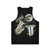 Unisex tank top with three-moon design and brass instruments - Back