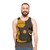 Adventurous dinosaur and tiger printed on a unisex tank top - men