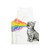 Kitten puking rainbow design on unisex tank top