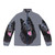 Puffer jacket featuring an illustration of a cute black Belgian Shepherd Groenendael dog breed