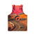 Colorful surreal unisex tank top with retro futuristic design featuring cars and space elements - Back