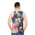 Dub music unisex tank top with rastafarian and jamaica inspired graphics - men back