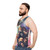 Dub music unisex tank top with rastafarian and jamaica inspired graphics - men side