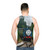 Unisex tank top with vintage steam locomotive design - men back