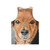 Unisex tank top featuring a charming dog portrait in acrylic paint - Back