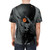 Stylized graphic of a gray fox, a popular character from the Metal Gear video game series, printed on a t-shirt. - men back