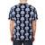 Cosmic holographic alien t-shirt with psychedelic space design - men back
