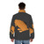 Colorful puffer jacket featuring a stylized beaver design, perfect for skiing or snowboarding - men back