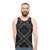 Black Bandana Unisex Tank Top with Repeating Pattern - men