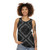 Black Bandana Unisex Tank Top with Repeating Pattern - women