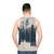 Unisex tank top with a fox in the wild design - men back
