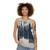 Unisex tank top with a fox in the wild design - women