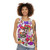 Unisex tank top featuring vibrant orchid flower photography - women