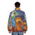 "Bear in the Big Blue House" themed puffer jacket in blue color - men back