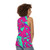90s abstract geometric pattern teal and pink unisex tank top - women back