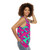 90s abstract geometric pattern teal and pink unisex tank top - women side