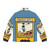 Red Star Trek Puffer Jacket with Tribbles and Beam Me Up Scotty Design - Back