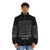 Cozy beach house bloom puffer jacket for indie dream pop fans - men front