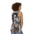 Floral unisex tank top with Mollymauk-inspired watercolor design - women back