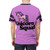 Illustration of a group of cute, colorful unicorns on a pink t-shirt - men back