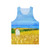 Unisex tank top with a ghost in a wheat field design