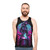 80s synthwave biker girl unisex tank top - men